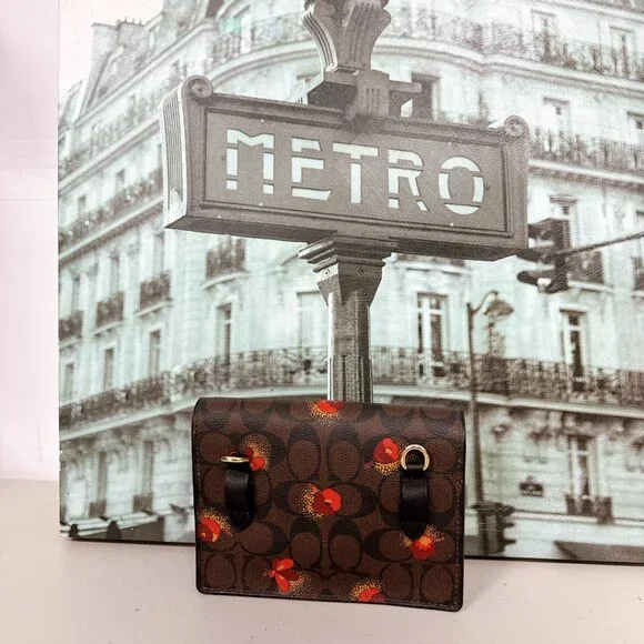 Coach C6040 Foldover Belt Bag In Signature Canvas With Pop Floral Print In Brown - Picture 3 of 9